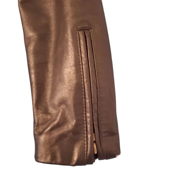 Vintage 80s 90s Wilsons Black Leather Cropped Biker Punk Moto Jacket Sz M - Picture 8 of 16